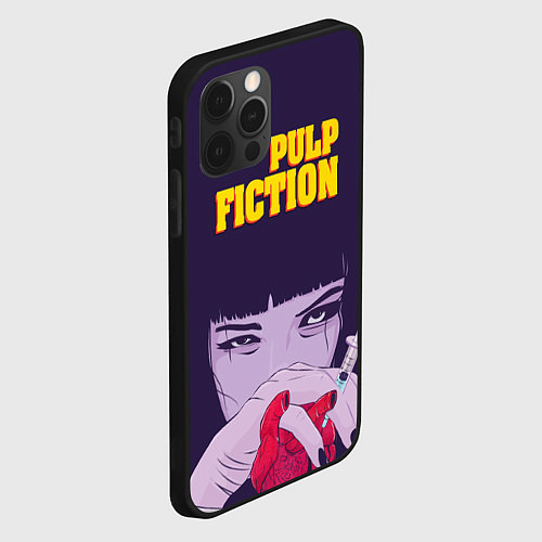 Чехол iPhone 12 Pro Pulp Fiction: Dope Heart / 3D-Черный – фото 2