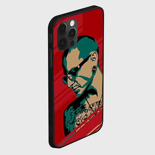 Чехол iPhone 12 Pro Chester Bennington / 3D-Черный – фото 2