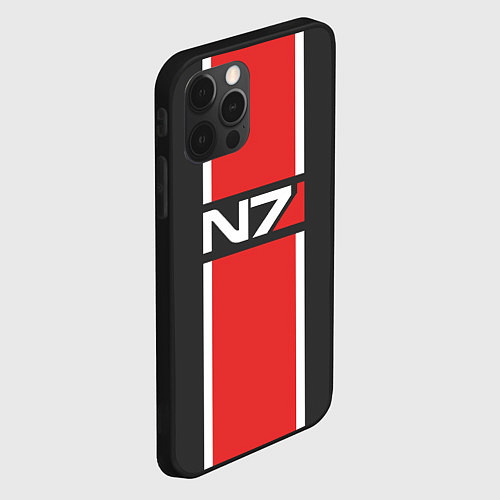 Чехол iPhone 12 Pro Mass Effect: N7 / 3D-Черный – фото 2