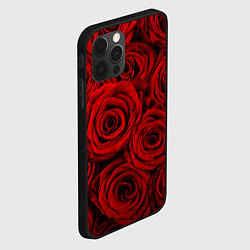 Чехол для iPhone 12 Pro Красные розы, цвет: 3D-черный — фото 2