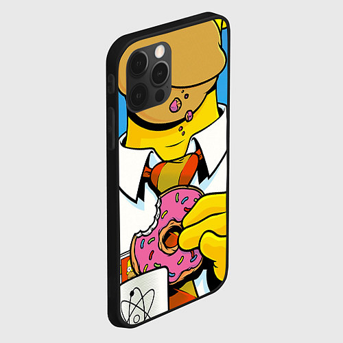 Чехол iPhone 12 Pro Homer with donut / 3D-Черный – фото 2