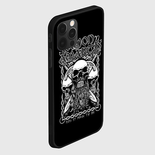 Чехол iPhone 12 Pro Amon Amarth: Trio Skulls / 3D-Черный – фото 2