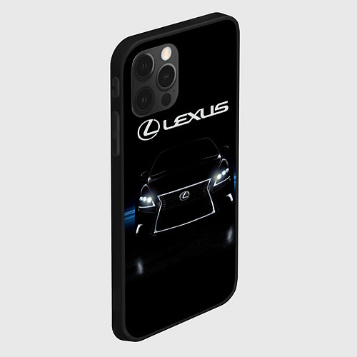 Чехол iPhone 12 Pro Lexus / 3D-Черный – фото 2