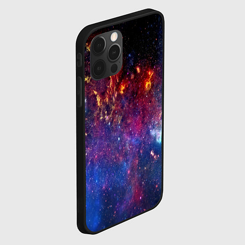 Чехол iPhone 12 Pro Космос / 3D-Черный – фото 2