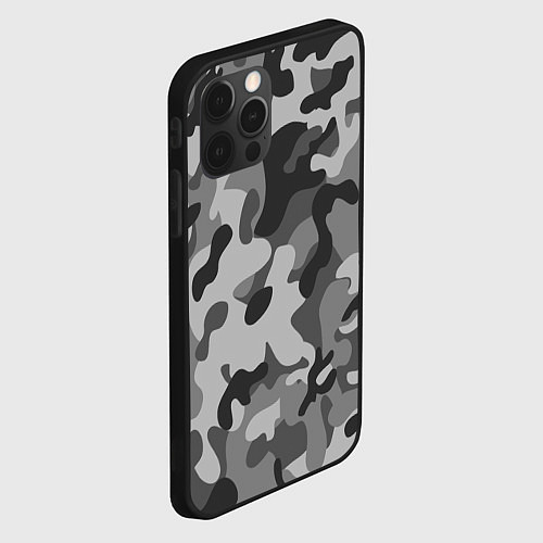 Чехол iPhone 12 Pro Ночной Камуфляж 1 / 3D-Черный – фото 2