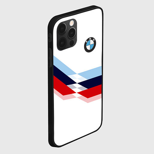 Чехол iPhone 12 Pro BMW БМВ WHITE / 3D-Черный – фото 2