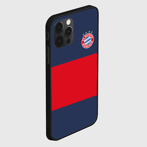 Чехол iPhone 12 Pro Bayern Munchen - Red-Blue FCB 2022 NEW / 3D-Черный – фото 2