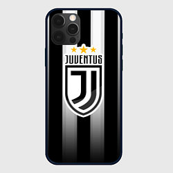 Чехол для iPhone 12 Pro Juventus FC: New logo, цвет: 3D-черный
