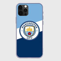 Чехол для iPhone 12 Pro FC Manchester City: Colors, цвет: 3D-светло-сиреневый