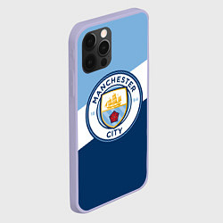 Чехол для iPhone 12 Pro FC Manchester City: Colors, цвет: 3D-светло-сиреневый — фото 2