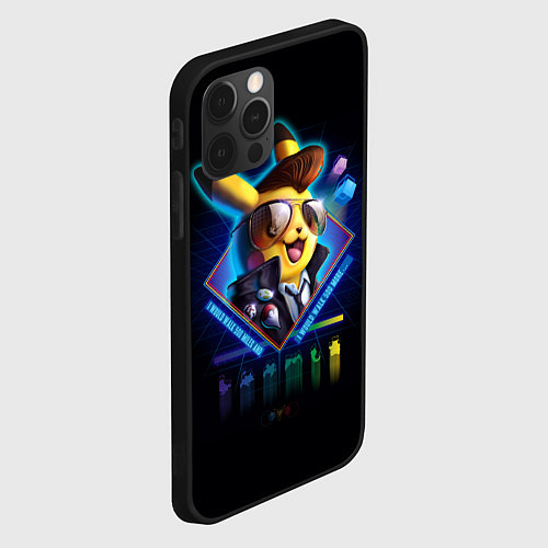 Чехол iPhone 12 Pro Retro Pikachu / 3D-Черный – фото 2