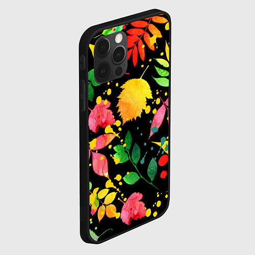 Чехол iPhone 12 Pro Осень / 3D-Черный – фото 2