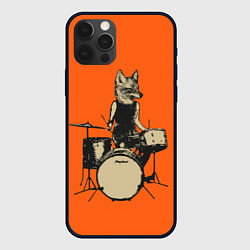 Чехол для iPhone 12 Pro Drums Fox, цвет: 3D-черный