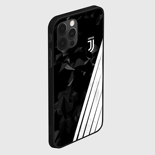 Чехол iPhone 12 Pro FC Juventus: Abstract / 3D-Черный – фото 2