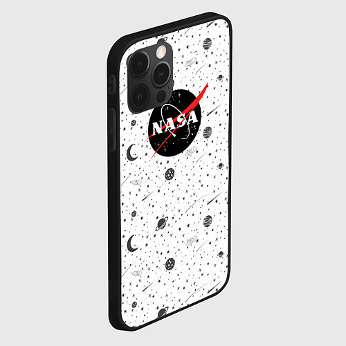 Чехол iPhone 12 Pro NASA: Moonlight / 3D-Черный – фото 2