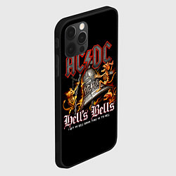 Чехол для iPhone 12 Pro AC DC - bell with devils, цвет: 3D-черный — фото 2