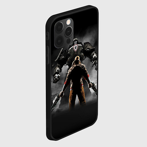 Чехол iPhone 12 Pro Wolfenstein Battle / 3D-Черный – фото 2