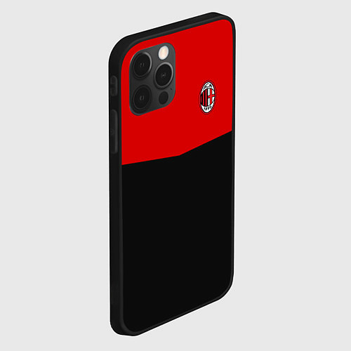 Чехол iPhone 12 Pro АC Milan: R&B Sport / 3D-Черный – фото 2