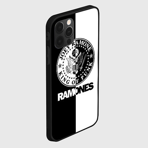 Чехол iPhone 12 Pro Ramones B&W / 3D-Черный – фото 2