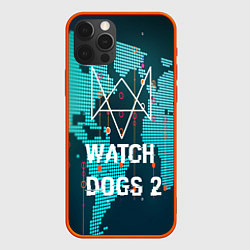 Чехол для iPhone 12 Pro Watch Dogs 2: Network Hack, цвет: 3D-красный