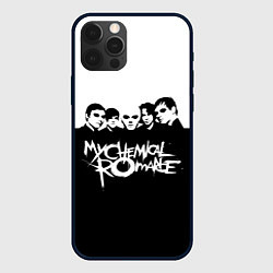 Чехол для iPhone 12 Pro My Chemical Romance B&W, цвет: 3D-черный