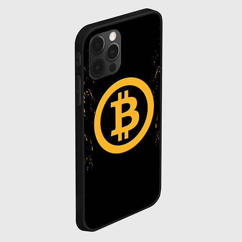 Чехол iPhone 12 Pro Bitcoin Master / 3D-Черный – фото 2