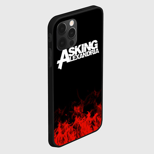 Чехол iPhone 12 Pro Asking Alexandria: Flame / 3D-Черный – фото 2