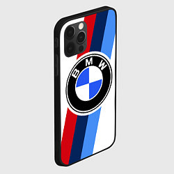 Чехол для iPhone 12 Pro BMW M: White Sport, цвет: 3D-черный — фото 2