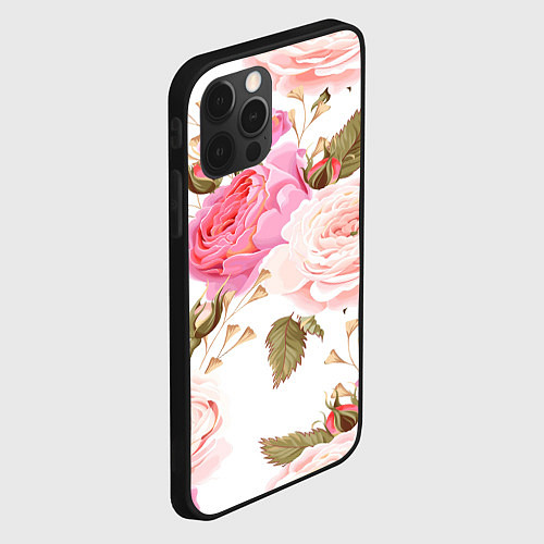 Чехол iPhone 12 Pro Spring Flowers / 3D-Черный – фото 2