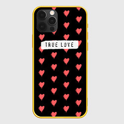 Чехол для iPhone 12 Pro True Love, цвет: 3D-желтый