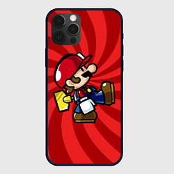 Чехол для iPhone 12 Pro Super Mario: Red Illusion, цвет: 3D-черный