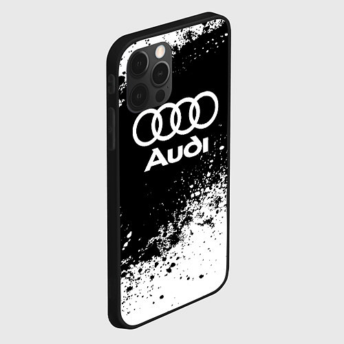 Чехол iPhone 12 Pro Audi: Black Spray / 3D-Черный – фото 2