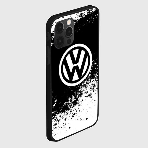 Чехол iPhone 12 Pro Volkswagen: Black Spray / 3D-Черный – фото 2