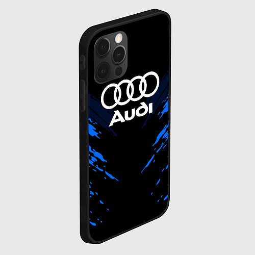 Чехол iPhone 12 Pro Audi: Blue Anger / 3D-Черный – фото 2