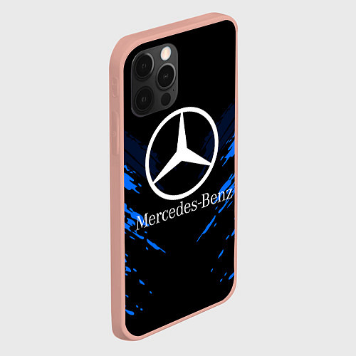 Чехол iPhone 12 Pro Mercedes-Benz: Blue Anger / 3D-Светло-розовый – фото 2