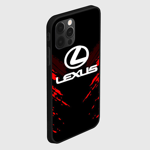 Чехол iPhone 12 Pro Lexus: Red Anger / 3D-Черный – фото 2