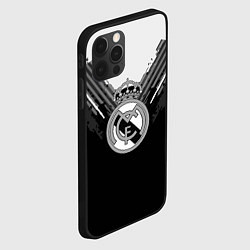Чехол для iPhone 12 Pro FC Real Madrid: Black Style, цвет: 3D-черный — фото 2