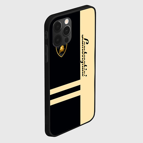 Чехол iPhone 12 Pro Lamborghini Sport / 3D-Черный – фото 2