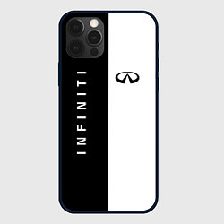 Чехол для iPhone 12 Pro Infiniti: Black & White, цвет: 3D-черный