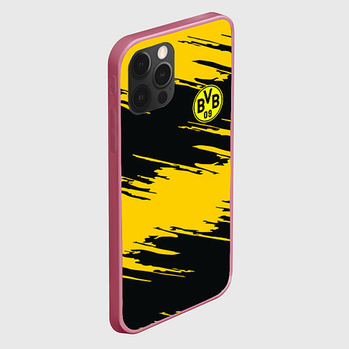 Чехол iPhone 12 Pro BVB 09: Yellow Breaks / 3D-Малиновый – фото 2