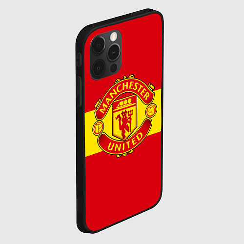 Чехол iPhone 12 Pro FC Man United: Red Style / 3D-Черный – фото 2