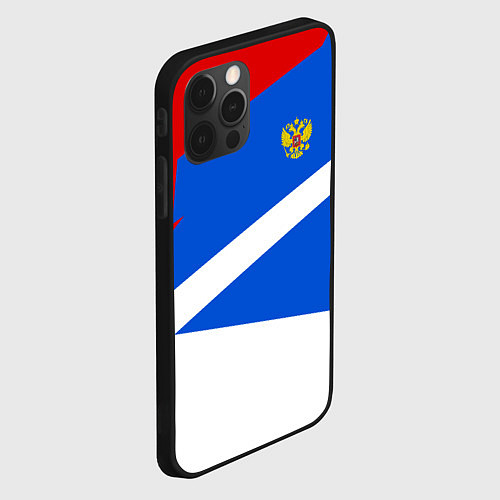 Чехол iPhone 12 Pro Russia: Light Sport / 3D-Черный – фото 2