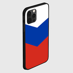 Чехол для iPhone 12 Pro Российский триколор, цвет: 3D-черный — фото 2