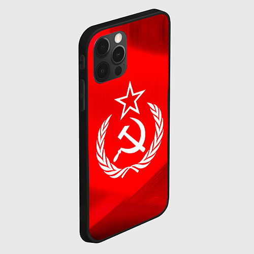 Чехол iPhone 12 Pro Патриот СССР / 3D-Черный – фото 2