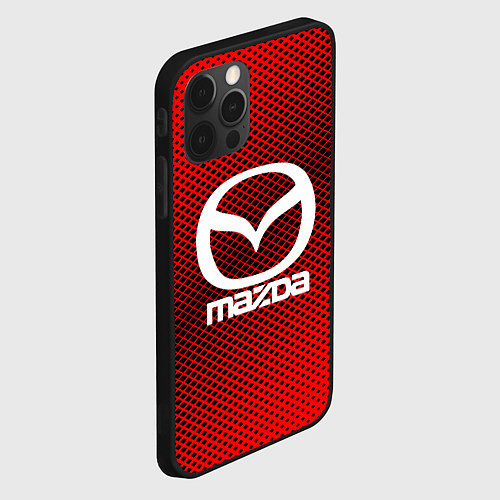 Чехол iPhone 12 Pro Mazda: Red Carbon / 3D-Черный – фото 2