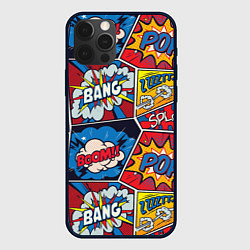 Чехол для iPhone 12 Pro Pop art pattern, цвет: 3D-черный