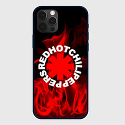 Чехол для iPhone 12 Pro RHCP: Red Flame, цвет: 3D-черный