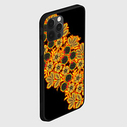 Чехол для iPhone 12 Pro Славянская роспись, цвет: 3D-черный — фото 2