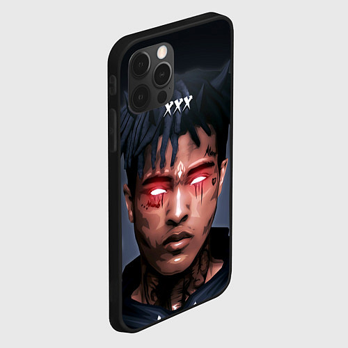 Чехол iPhone 12 Pro XXXTentacion Demon / 3D-Черный – фото 2