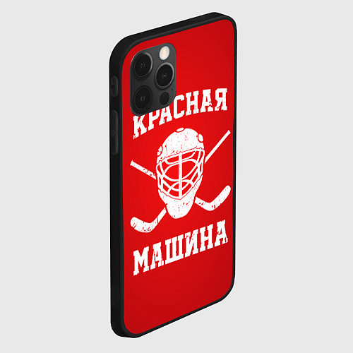 Чехол iPhone 12 Pro Красная машина / 3D-Черный – фото 2